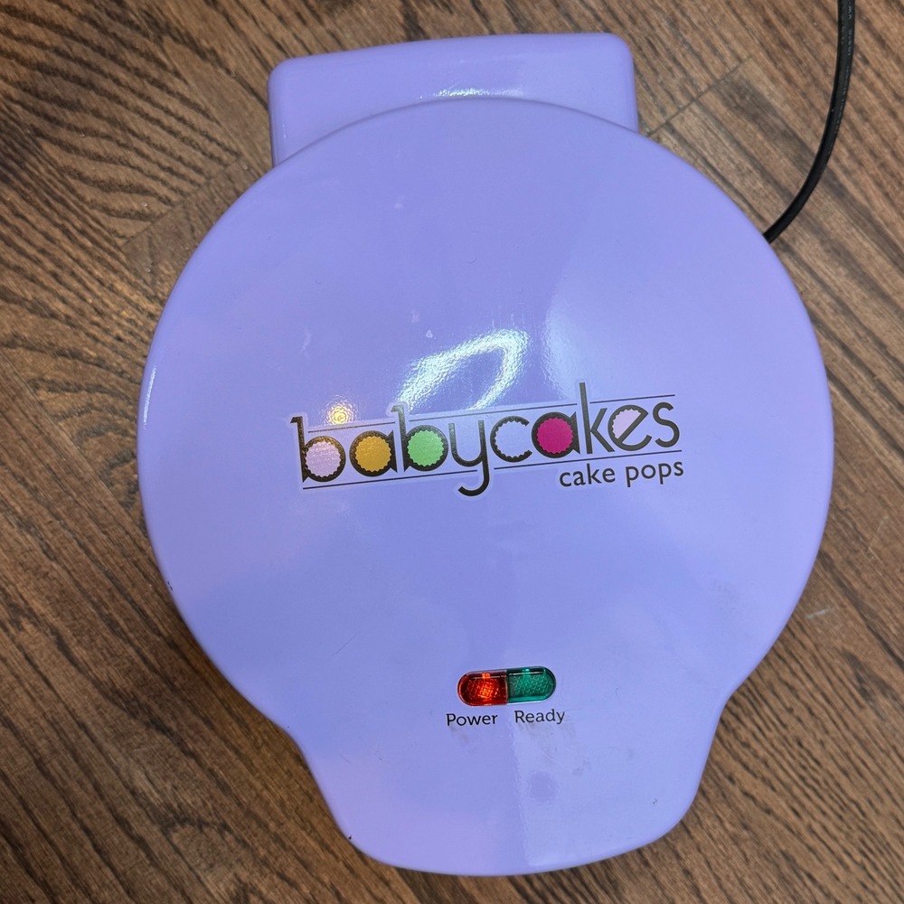 Babycakes Cake Pop Maker CP12 Electric Countertop Baker 12 Capacity Purple Works